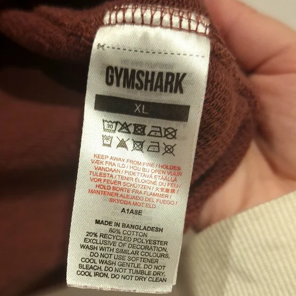 2 Set Gymshark Lifting Club Graphic Tee - Light Gray & Brown - Picture 10 of 13